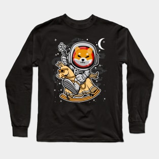 Astronaut Horse Shiba Inu Coin To The Moon Shib Army Crypto Token Cryptocurrency Blockchain Wallet Birthday Gift For Men Women Kids Long Sleeve T-Shirt